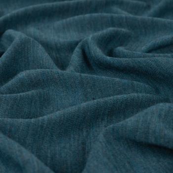 Merino Woll Jersey, Petrol Melange